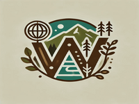 Logo de World Wild Travelers : un design représentant un voyage authentique, entre nature sauvage et rencontres culturelles